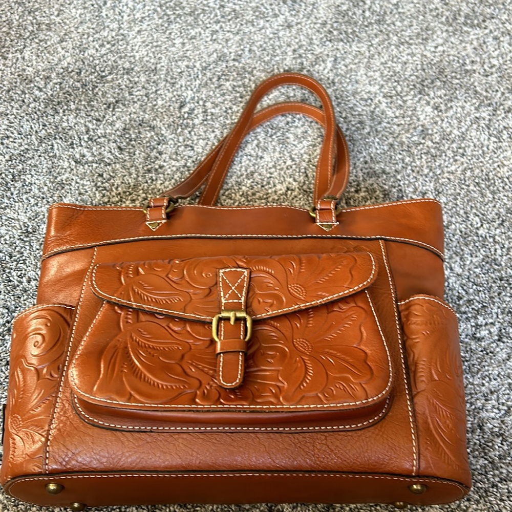 Patricia Nash Hand Tooled Shoulder Bag